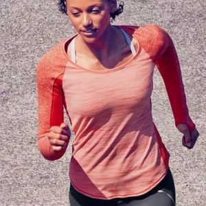 Athleta Running Wild Mix Long Sleeve tee